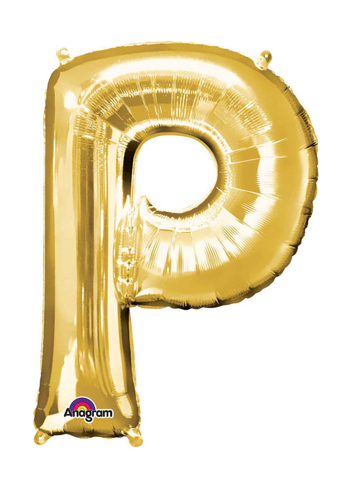Letter P Gold Supershape Balloon