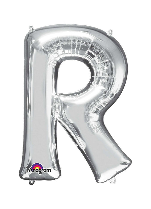 Letter R Silver Supershape Balloon