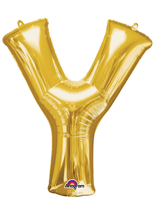 Letter Y Gold Supershape Balloon