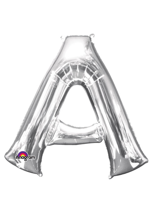 Letter A Silver Air Filled Balloon