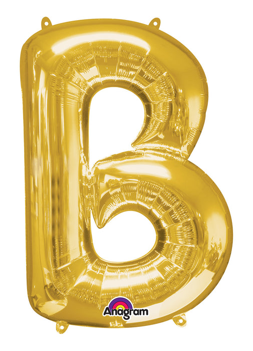 Letter B Gold Air Filled Balloon