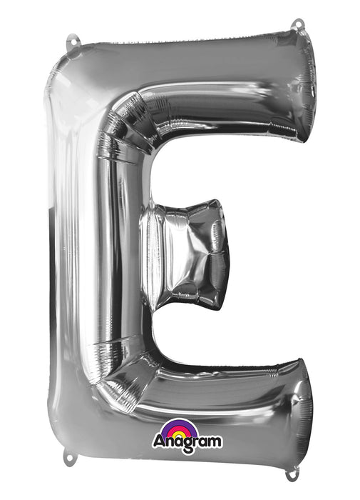 Letter E Silver Air Filled Balloon