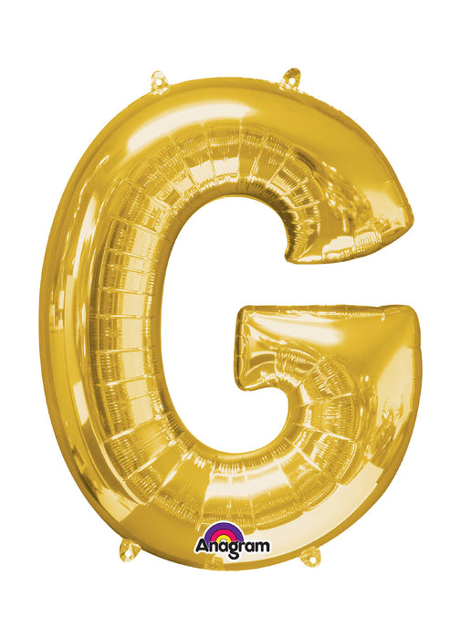 Letter G Gold Air Filled Balloon