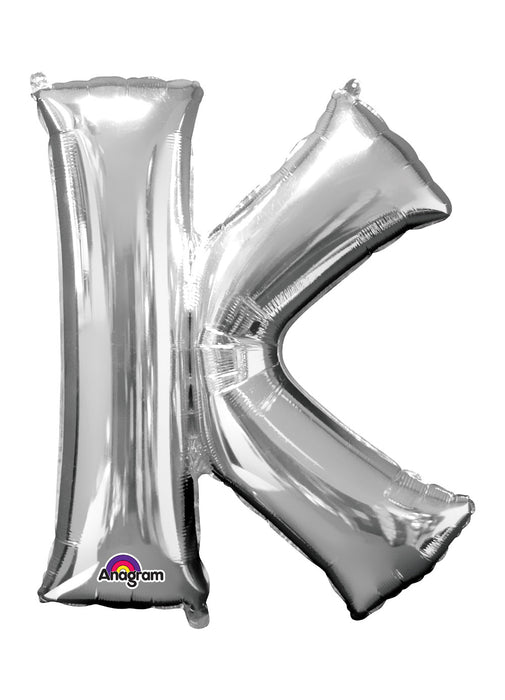 Letter K Silver Air Filled Balloon