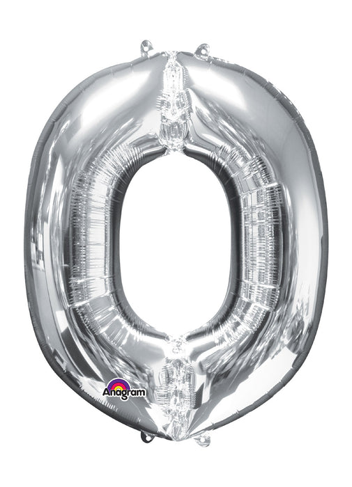 Letter O Silver Air Filled Balloon
