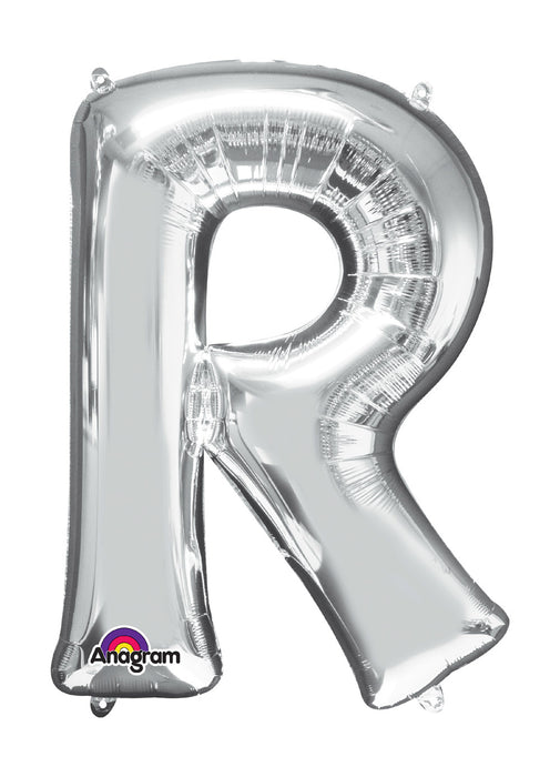 Letter R Silver Air Filled Balloon