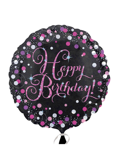 Pink Sparkle Happy Birthday Balloon