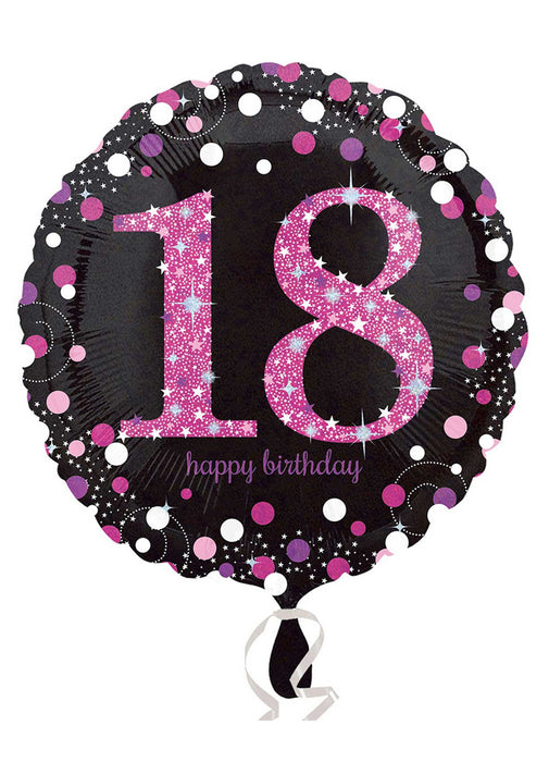 Pink Sparkle 18th Birthday Balloon