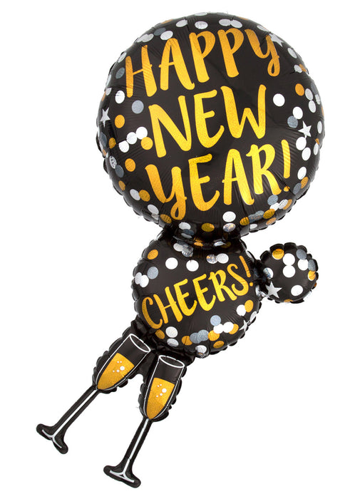 Happy New Year Glasses SuperShape Balloon
