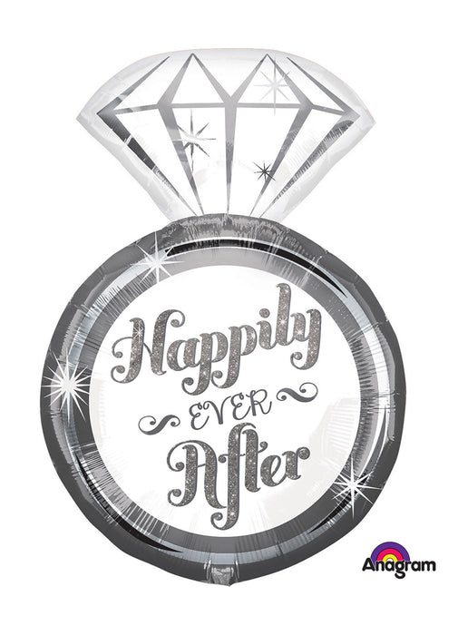 Happily Ever After Ring SuperShape Foil Balloon