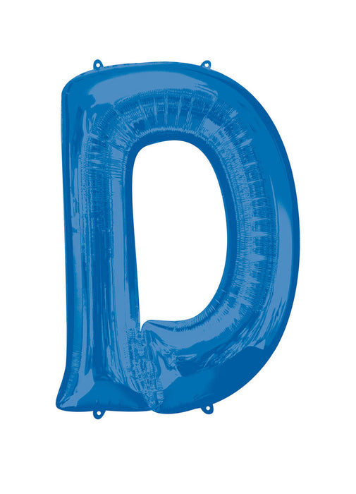 Letter D Blue Supershape Balloon