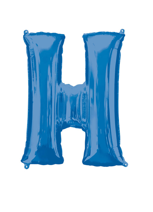 Letter H Blue Supershape Balloon