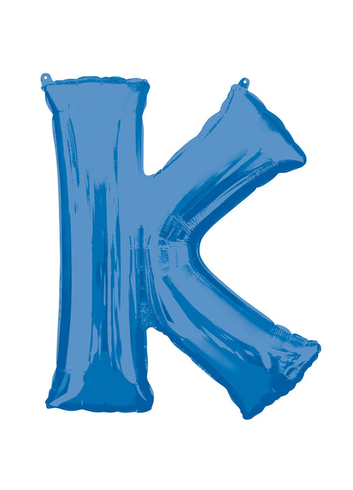 Letter K Blue Supershape Balloon