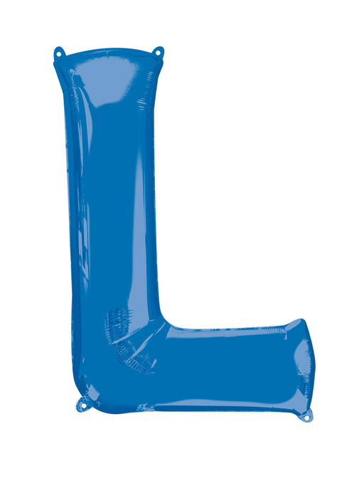 Letter L Blue Supershape Balloon