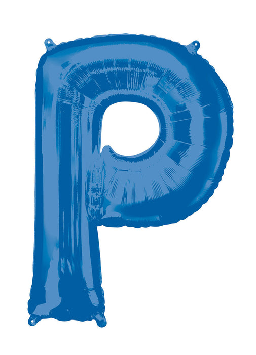 Letter P Blue Supershape Balloon