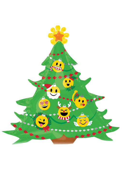 Christmas Tree Emoji SuperShape Balloon