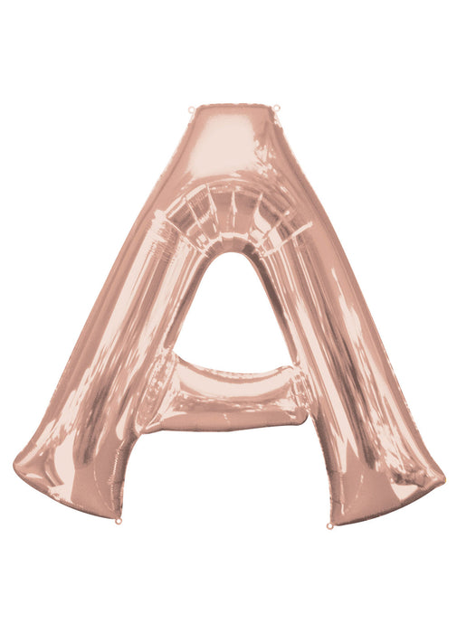 Letter A Rose Gold Supershape Balloon