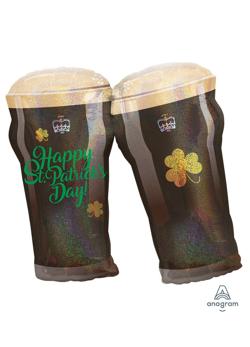 St Patrick's Day Beer Glasses SuperShape Balloon