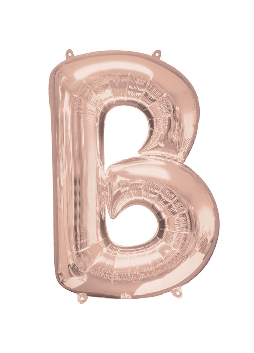 Letter B Rose Gold Air Filled Balloon