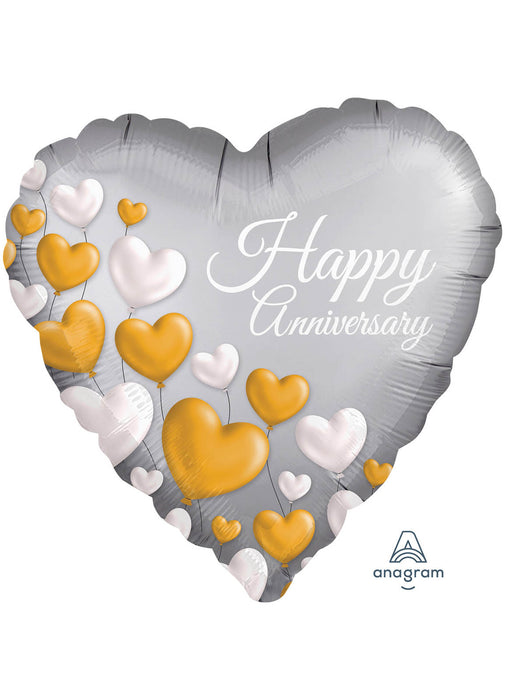 Anniversary Hearts Foil Balloon