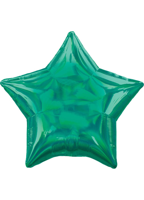 Iridescent Green Star Foil Balloon