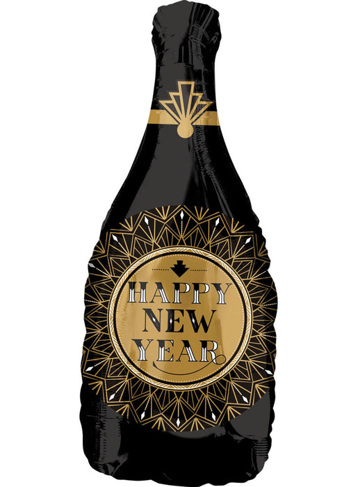 New Year Champagne Bottle Foil Balloon