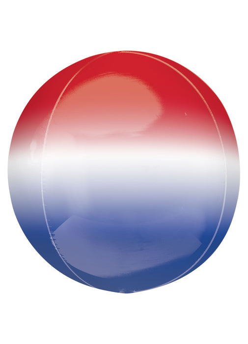 Red, White & Blue Ombre Orbz Balloon