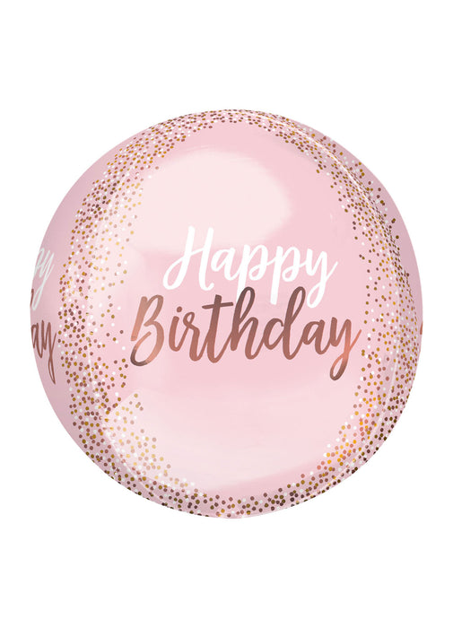Rose Gold Birthday Orbz Balloon