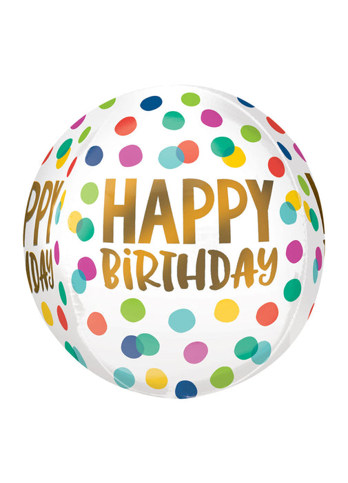 Happy Birthday Dots Orbz Balloon