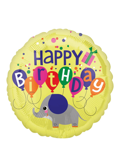 Happy Birthday Elephant Foil Balloon