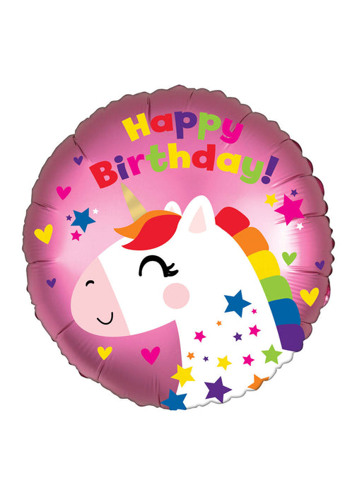 Satin Unicorn Birthday Foil Balloon