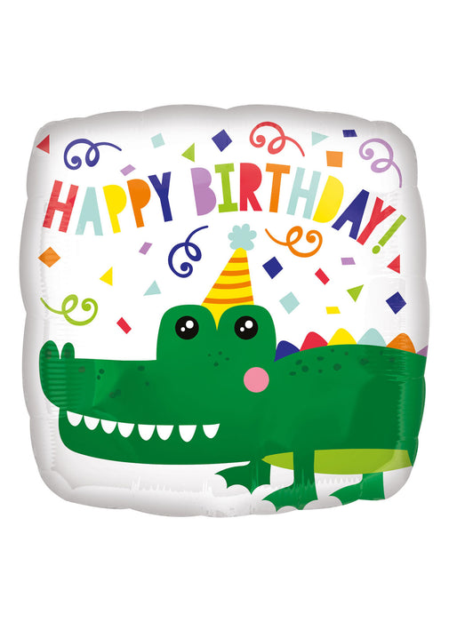 Crocodile Happy Birthday Foil Balloon