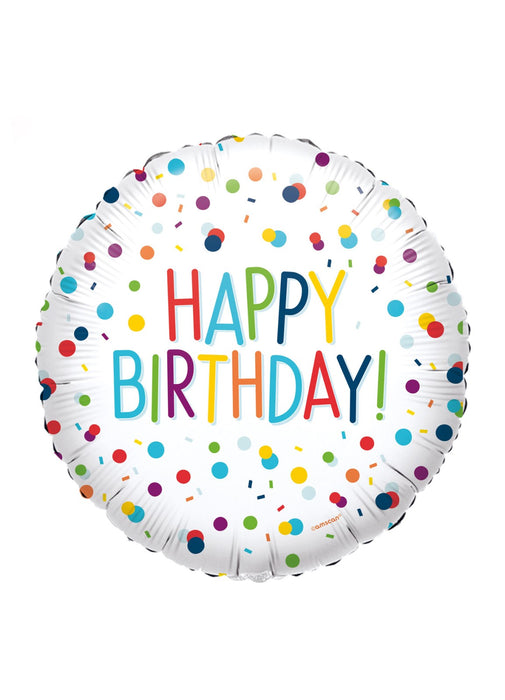 Happy Birthday Confetti Foil Balloon