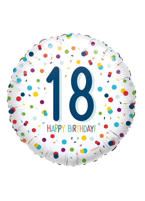 Happy 18th Birthday Confetti Foil Balloon