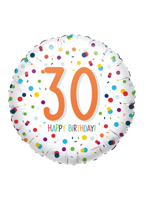 Happy 30th Birthday Confetti Foil Balloon