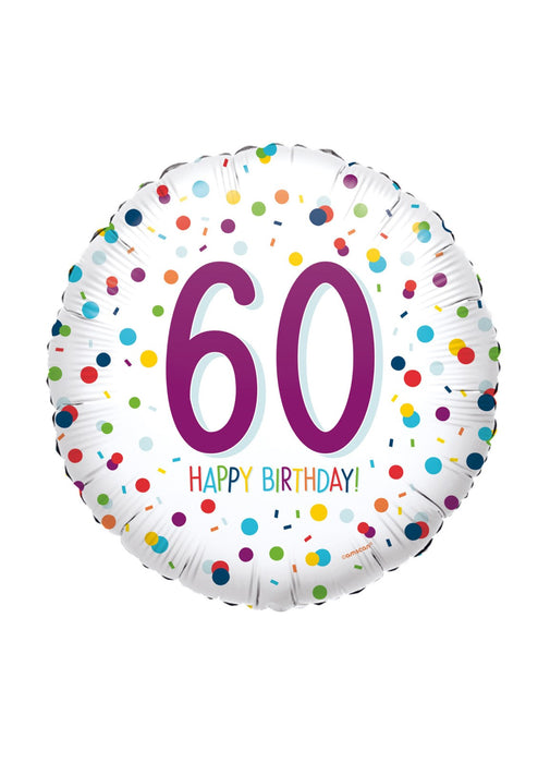 Happy 60th Birthday Confetti Foil Balloon