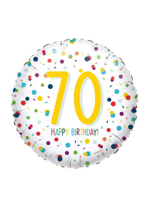Happy 70th Birthday Confetti Foil Balloon