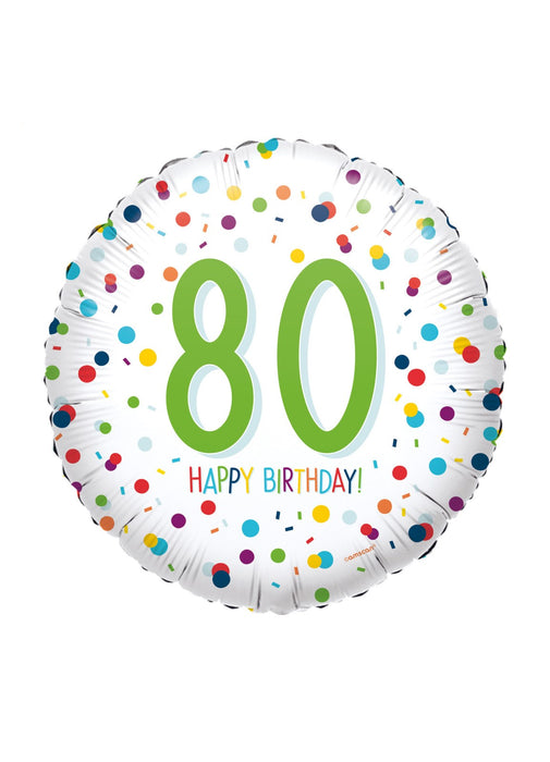Happy 80th Birthday Confetti Foil Balloon