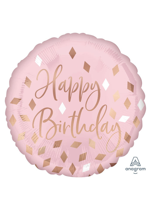 Blush Happy Birthday Foil Balloon