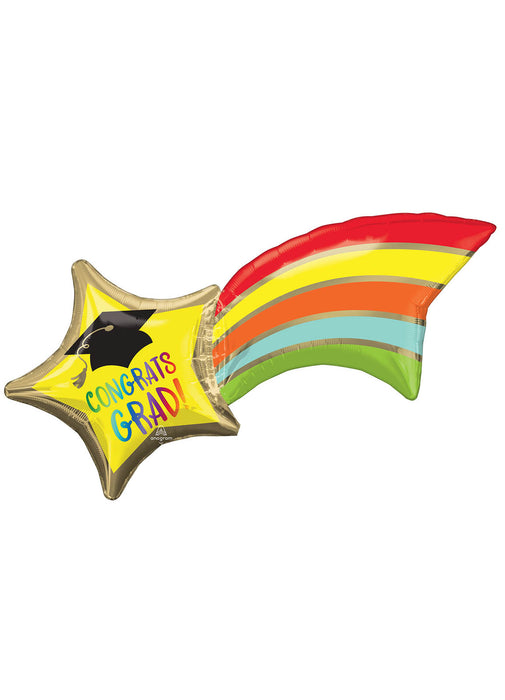 Congrats Grad Rainbow Star SuperShape Balloon