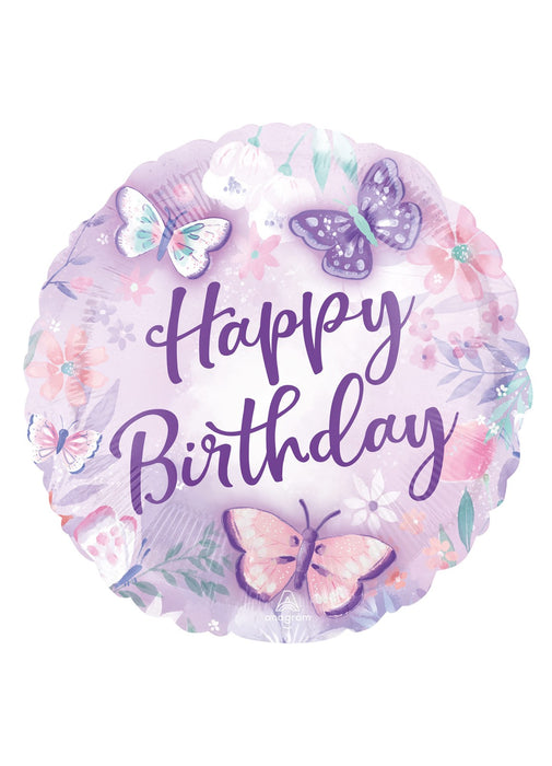 Happy Birthday Butterfly Foil Balloon