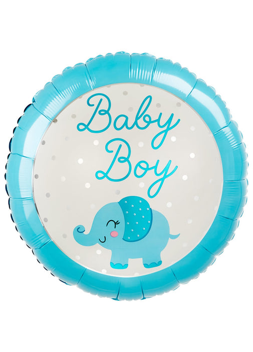Baby Boy Elephant Foil Balloon
