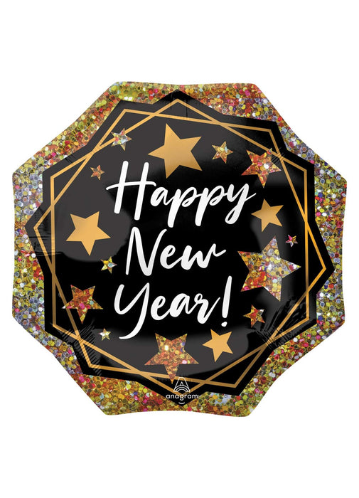Happy New Year Gold Sparkle Foil Balloon