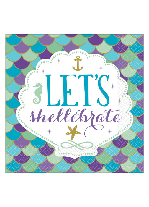 Mermaid Party Napkins 16pk