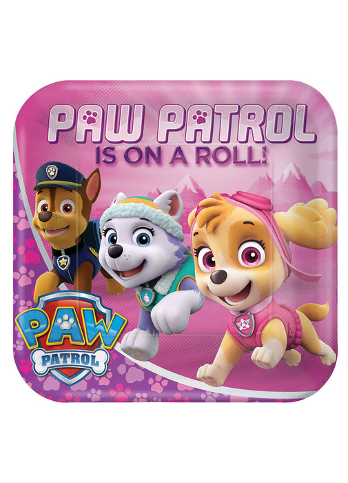 Pink Paw Patrol Plates 8pk