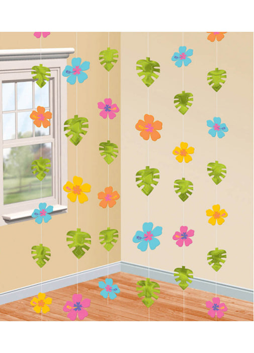 Hawaiian Hibiscus String Decoration 6pk