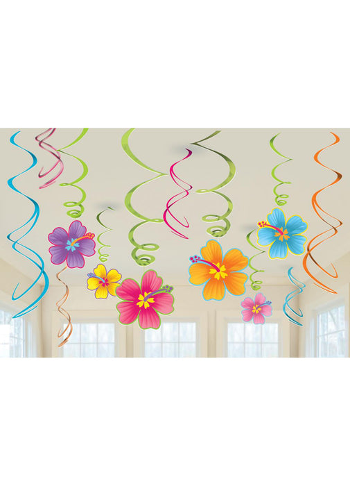 Hawaiian Swirl Decorations 12pk