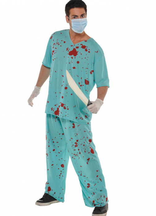 Bloody Doctor Scrubs Costume Adult