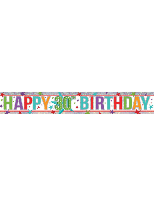 Happy 30th Birthday Foil Banner