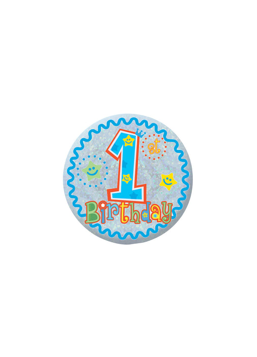 Happy 1st Birthday Blue Badge